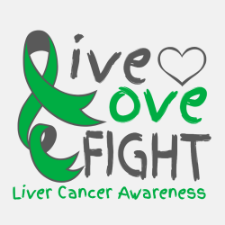 Live Love Fight Liver Cancer Awaraness - Cancer Awareness T-shirt Design T-Shirt Design - 1258