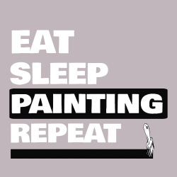 Eat Sleep Painting Repeat - Construction T-shirt Design T-Shirt Design - 224