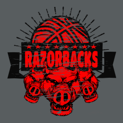 Razorbacks - Basketball T-shirt Design T-Shirt Design - 765