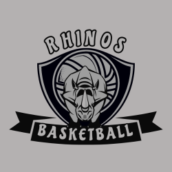 Rhinos Basketball - Basketball T-shirt Design T-Shirt Design - 770
