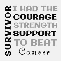 Survivor I Had The Courage Strength Support To Beat Cancer - Cancer Awareness T-shirt Design T-Shirt
