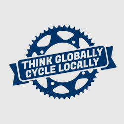 Think Globally Cycle Locally - Biking T-shirts Design T-Shirt Design - 2152