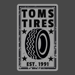 Toms Tires Est. 1991 - Mechanic T-shirt Design T-Shirt Design - 194