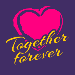 Together Forever - Anniversary T-shirt Design T-Shirt Design - 2217