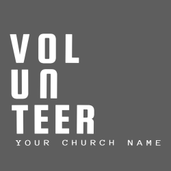 Volunteer - Church T-shirt Design T-Shirt Design - 2176