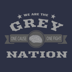 We Are The Grey Nation One Cause One Fight - Cancer Awareness T-shirt Design T-Shirt Design - 1122