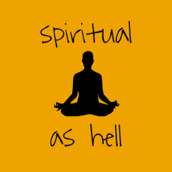 Spiritual As Hell - Yoga T-shirt Design T-Shirt Design - 2115