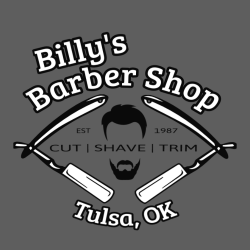 Barber Shop Cut | Shave | Trim Tulsa, Ok Est 1987 Billy's - Barbershops &amp; Salons T-shirt Des