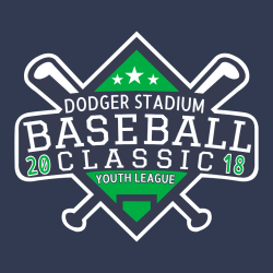 Baseball Classic Youth League T-Shirt Design - 2667