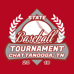 State Baseball Tournament Chattanooga, Tn T-Shirt Design - 2435