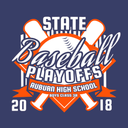 State Baseball Playoffs T-Shirt Design - 2434