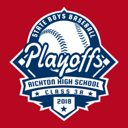 State Boys Baseball Playoffs T-Shirt Design - 2450