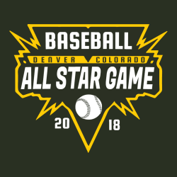 Baseball All Star Game Denver Colorado T-Shirt Design - 2453