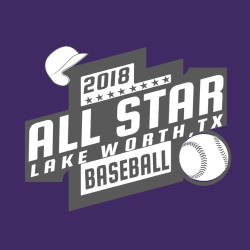 Baseball All Star Lake Worth, Tx  T-Shirt Design - 2460