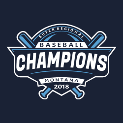Super Regional Baseball Champions Montana T-Shirt Design - 2600