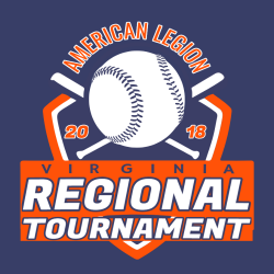 Virginia Regional Baseball Tournament T-Shirt Design - 2462