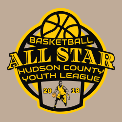 Basketball All Star Hudson County Youth League - Basketball T-shirt Design T-Shirt Design - 2634
