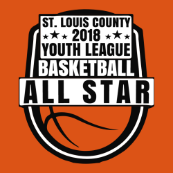 Basketball All Star St. Louis County Youth League - Basketball T-shirt Design T-Shirt Design - 2623