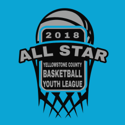 All Star Yellowstone County Basketball Youth League - Basketball T-shirt Design T-Shirt Design - 262