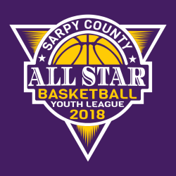 Sarpy County All Star Basketball Youth League - Basketball T-shirt Design T-Shirt Design - 2628