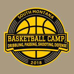 South Montana Basketball Camp - Basketball T-shirt Design T-Shirt Design - 2658