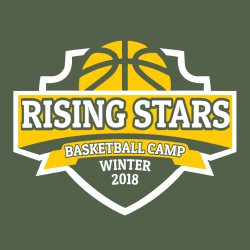Rising Stars Basketball Camp Winter - Basketball T-shirt Design T-Shirt Design - 2654