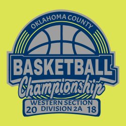 Oklahoma County Basketball Championship - Basketball T-shirt Design T-Shirt Design - 2650