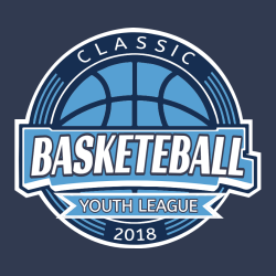 Classic Basketeball Youth League - Basketball T-shirt Design T-Shirt Design - 2683