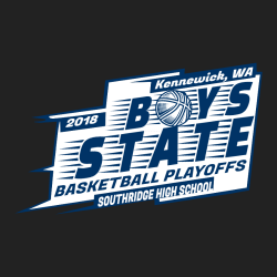 State Boys Basketball Playoffs - Basketball T-shirt Design T-Shirt Design - 2341