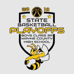 State Basketball Playoffs Wayne County - Basketball T-shirt Design T-Shirt Design - 2361