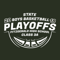 State Boys Basketball Playoffs - Basketball T-shirt Design T-Shirt Design - 2369