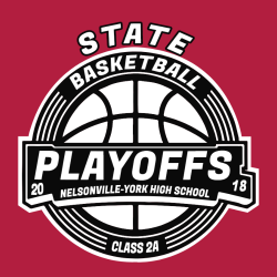 State Basketball Playoffs - Basketball T-shirt Design T-Shirt Design - 2375