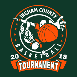 Ingham County Basketball Tournament - Basketball T-shirt Design T-Shirt Design - 2609