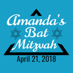Mitzvah Bat Amanda's - Bar Mitzvah / Bat Mitzvah T-shirt Design T-Shirt Design - 3778