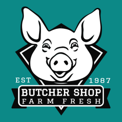 Butcher Shop Farm Fresh - Butcher T-shirt Design T-Shirt Design - 3301