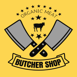 Organic Meat Butcher Shop - Butcher T-shirt Design T-Shirt Design - 3292