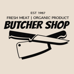 Butcher Shop Fresh Meat - Butcher T-shirt Design T-Shirt Design - 3294