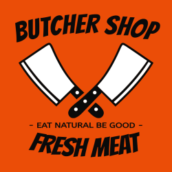 Butcher Shop - Fresh Meat - Butcher T-shirt Design T-Shirt Design - 3295