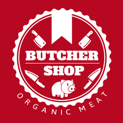 Butcher Shop Organic Meat - Butcher T-shirt Design T-Shirt Design - 3297