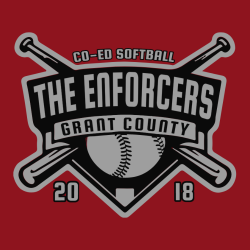 The Enforcers Grant County Co-ed Softball - Co-ed Softball T-shirt Design T-Shirt Design - 2809
