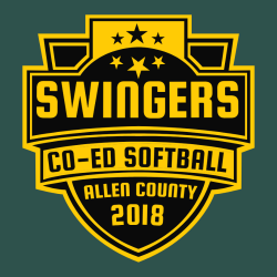 Co-ed Softball Swingers Allen County - Co-ed Softball T-shirt Design T-Shirt Design - 2811