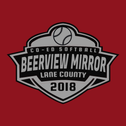 Co-ed Softball Beerview Mirror Lane County - Co-ed Softball T-shirt Design T-Shirt Design - 2816