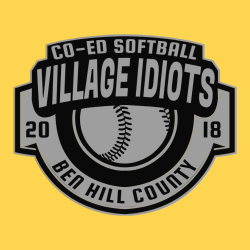 Co-ed Softball Village Idiots Ben Hill County - Co-ed Softball T-shirt Design T-Shirt Design - 2800