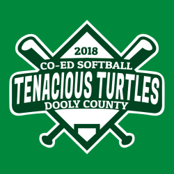 Co-ed Softball Tenacious Turtles Dooly County - Co-ed Softball T-shirt Design T-Shirt Design - 2804