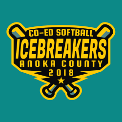 Co-ed Softball Icebreakers Anoka County - Co-ed Softball T-shirt Design T-Shirt Design - 2805