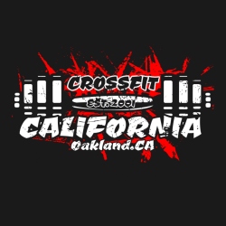 Crossfit Est. 2001 California Oakland.ca - Workout T-shirt Design T-Shirt Design - 4296