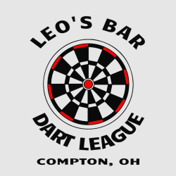 Leo's Bar Dart League Compton, Oh - Darts T-shirt Design T-Shirt Design - 3115
