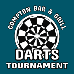 Compton Bar & Grill Darts Tournament - Darts T-shirt Design T-Shirt Design - 3116