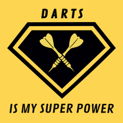Darts Is My Super Power - Darts T-shirt Design T-Shirt Design - 3122
