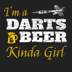 Darts Beer & I'm A Kinda Girl - Darts T-shirt Design T-Shirt Design - 3124